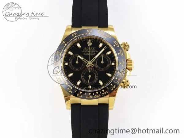 Durable DAYTONA 116518 APSF 1:1 BEST EDITION BLACK DIAL ON OYSTERFLEX RUBBER STRAP SH 1782