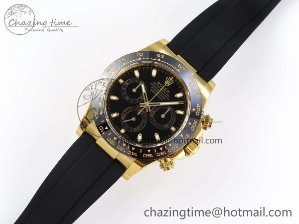 Durable DAYTONA 116518 APSF 1:1 BEST EDITION BLACK DIAL ON OYSTERFLEX RUBBER STRAP SH 1782