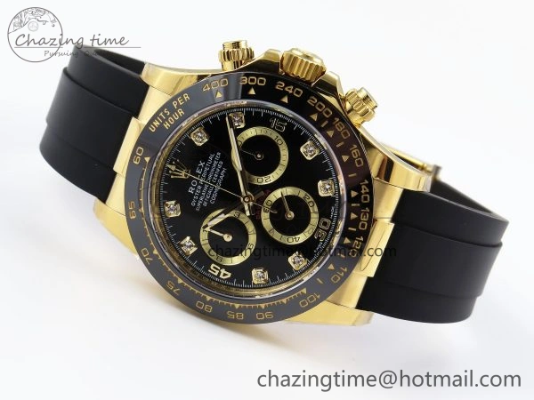 Supportive DAYTONA 116518 APSF 1:1 BEST EDITION BLACK DIAMONDS DIAL ON OYSTERFLEX RUBBER STRAP SH 1780