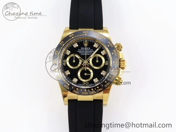 Supportive DAYTONA 116518 APSF 1:1 BEST EDITION BLACK DIAMONDS DIAL ON OYSTERFLEX RUBBER STRAP SH 1780