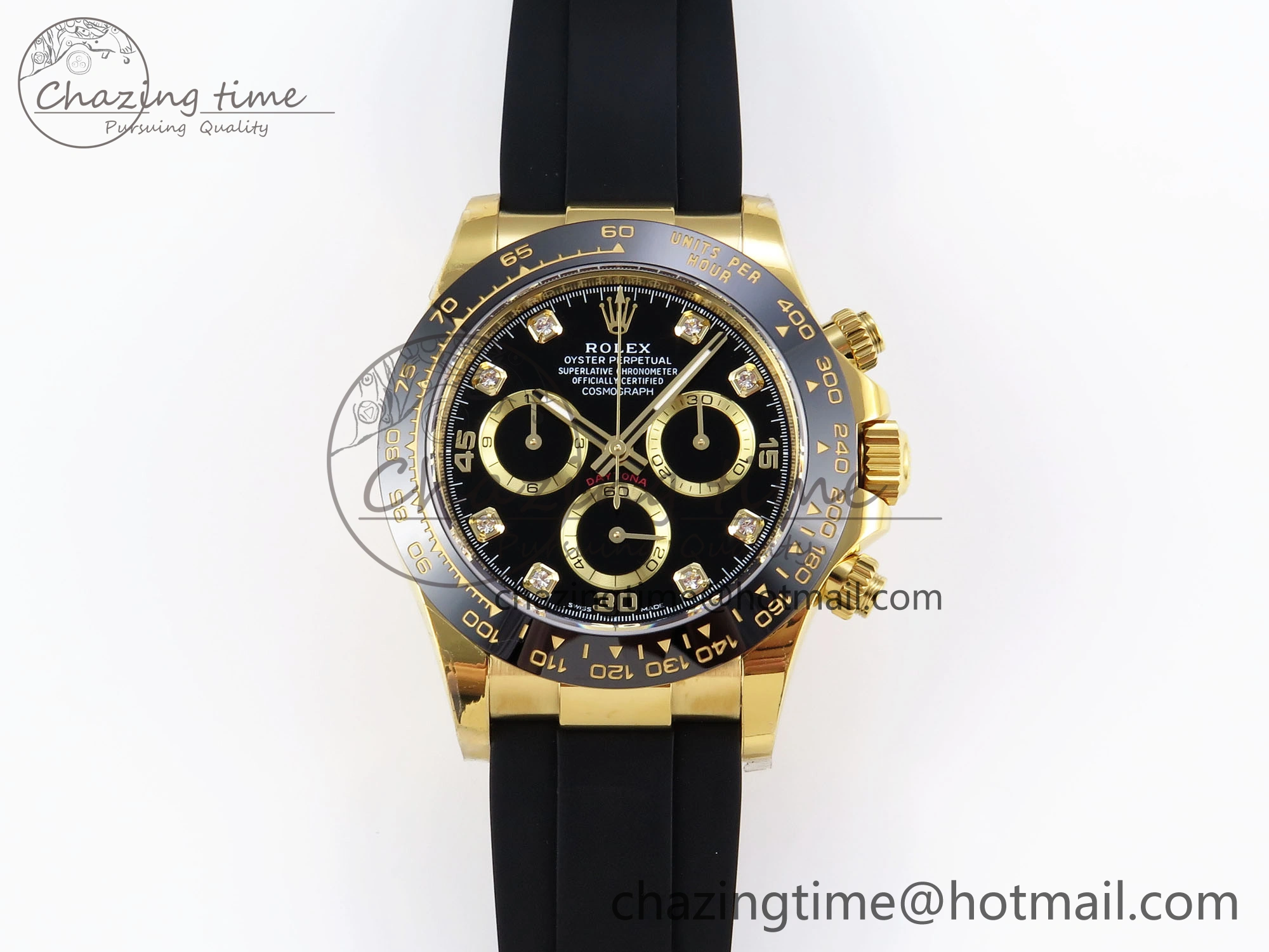 Supportive DAYTONA 116518 APSF 1:1 BEST EDITION BLACK DIAMONDS DIAL ON OYSTERFLEX RUBBER STRAP SH 1780