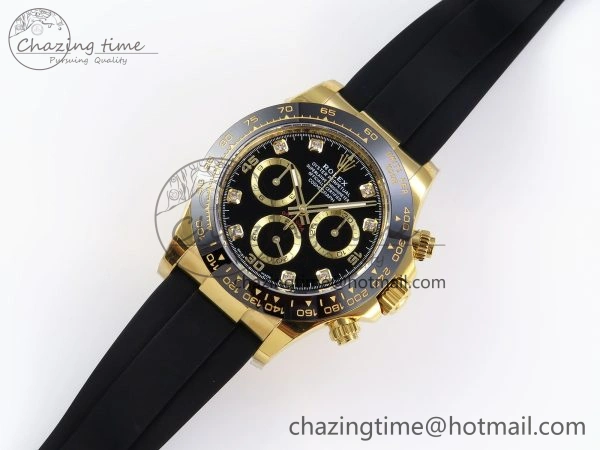 Supportive DAYTONA 116518 APSF 1:1 BEST EDITION BLACK DIAMONDS DIAL ON OYSTERFLEX RUBBER STRAP SH 1780