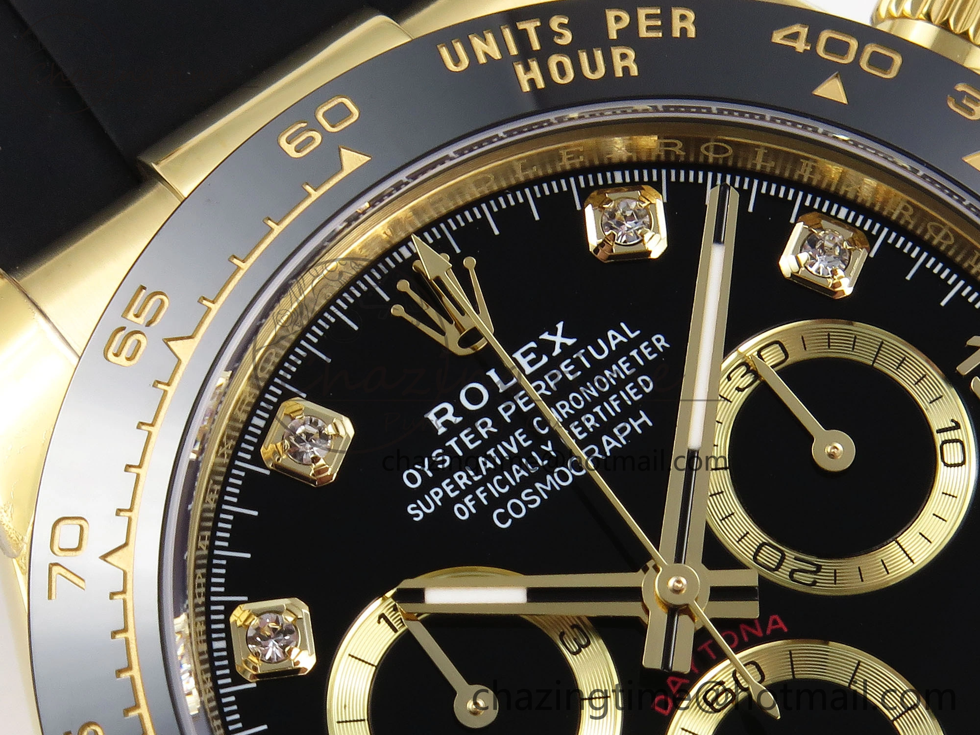 Supportive DAYTONA 116518 APSF 1:1 BEST EDITION BLACK DIAMONDS DIAL ON OYSTERFLEX RUBBER STRAP SH 1780