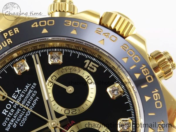 Supportive DAYTONA 116518 APSF 1:1 BEST EDITION BLACK DIAMONDS DIAL ON OYSTERFLEX RUBBER STRAP SH 1780