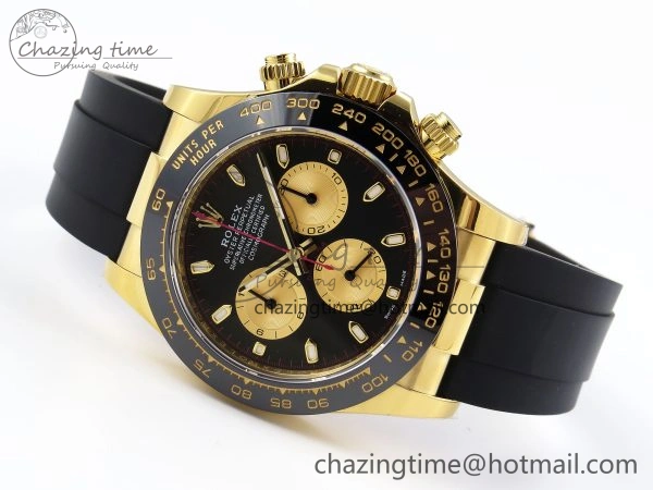 DAYTONA 116518 APSF 1:1 BEST EDITION BLACK YG DIAL ON OYSTERFLEX RUBBER STRAP SH Classic 1783