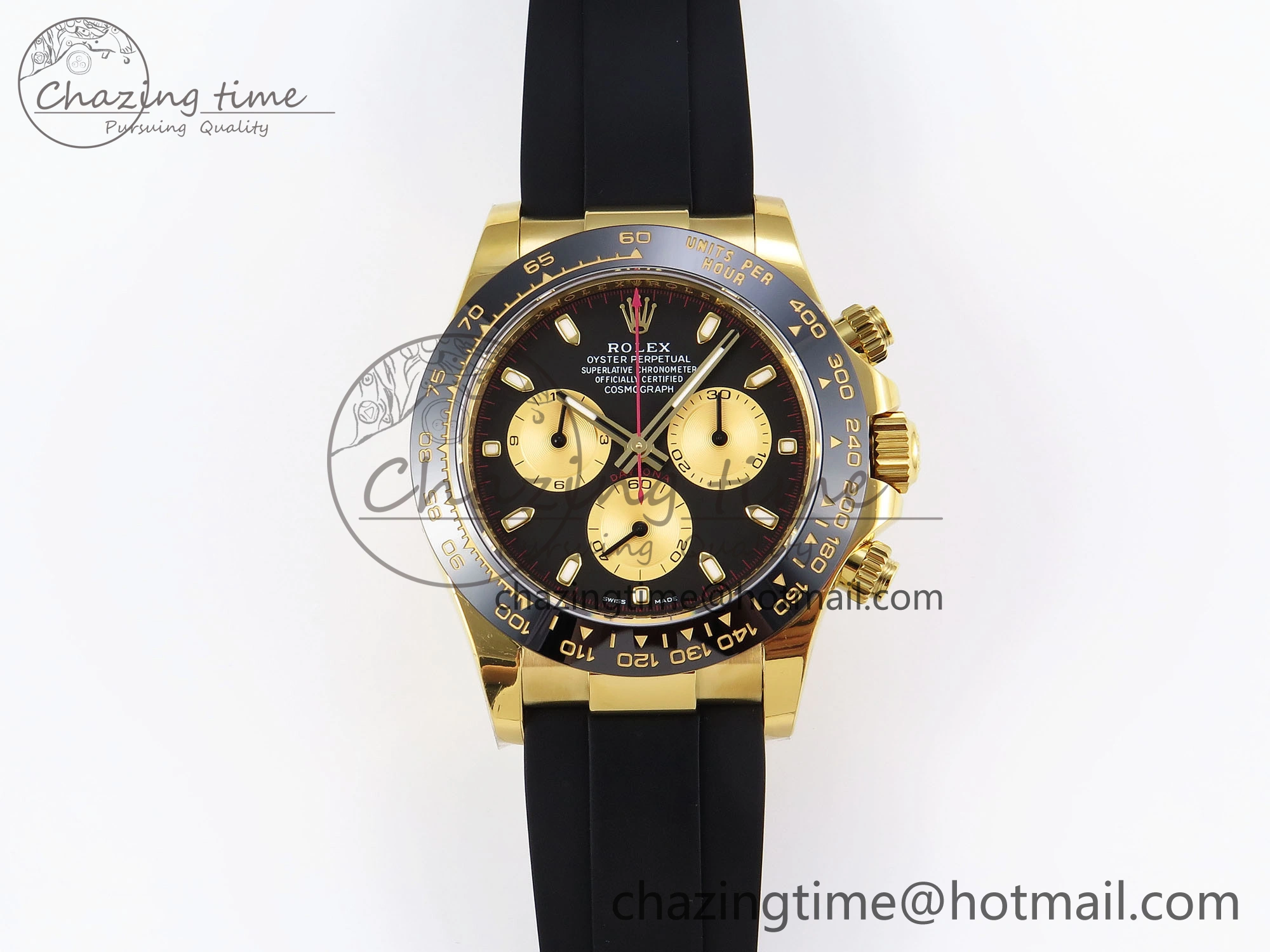 DAYTONA 116518 APSF 1:1 BEST EDITION BLACK YG DIAL ON OYSTERFLEX RUBBER STRAP SH Classic 1783