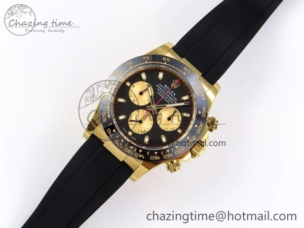 DAYTONA 116518 APSF 1:1 BEST EDITION BLACK YG DIAL ON OYSTERFLEX RUBBER STRAP SH Classic 1783