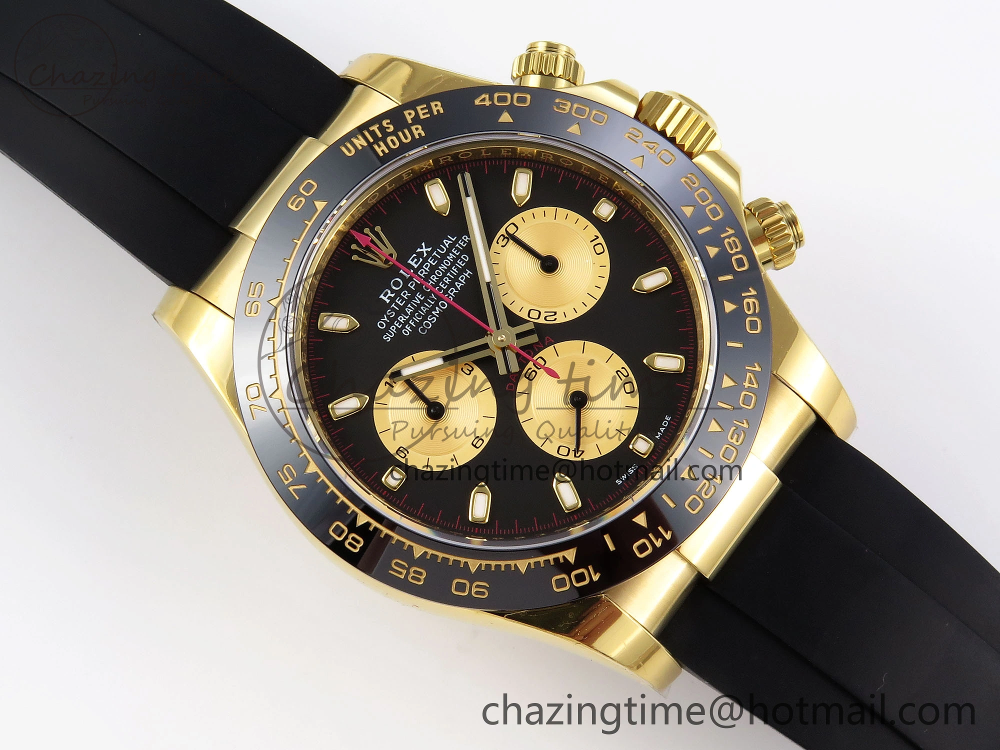 DAYTONA 116518 APSF 1:1 BEST EDITION BLACK YG DIAL ON OYSTERFLEX RUBBER STRAP SH Classic 1783