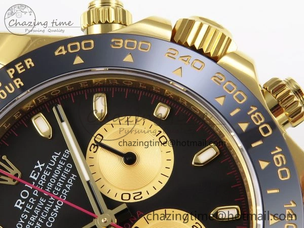 DAYTONA 116518 APSF 1:1 BEST EDITION BLACK YG DIAL ON OYSTERFLEX RUBBER STRAP SH Classic 1783