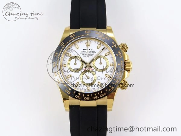 DAYTONA 116518 APSF 1:1 BEST EDITION WHITE DIAL ON OYSTERFLEX RUBBER STRAP SH OdorResistant 1781