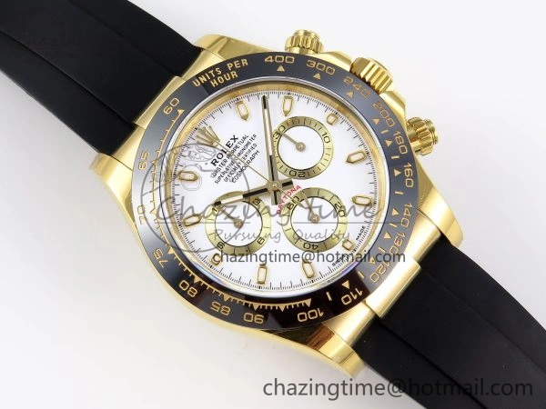 DAYTONA 116518 APSF 1:1 BEST EDITION WHITE DIAL ON OYSTERFLEX RUBBER STRAP SH OdorResistant 1781