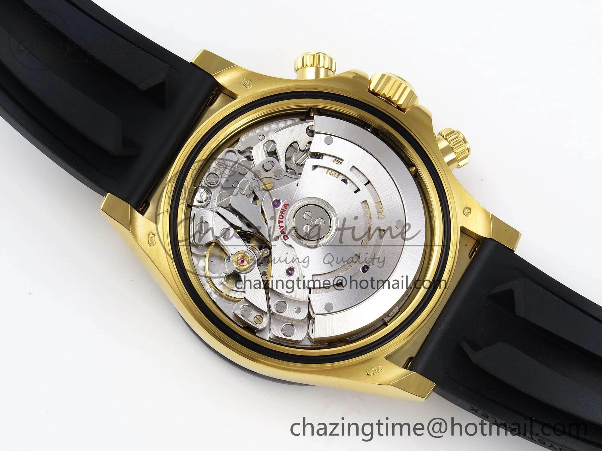 DAYTONA 116518 APSF 1:1 BEST EDITION YG BLACK DIAL ON OYSTERFLEX RUBBER STRAP SH ComfortFit 1784