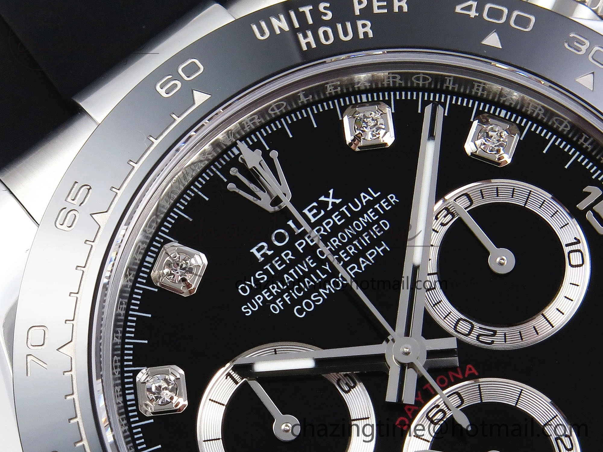 DAYTONA 116519 APSF 1:1 BEST EDITION BLACK DIAMONDS DIAL ON OYSTERFLEX RUBBER STRAP SH Seasonal 1777