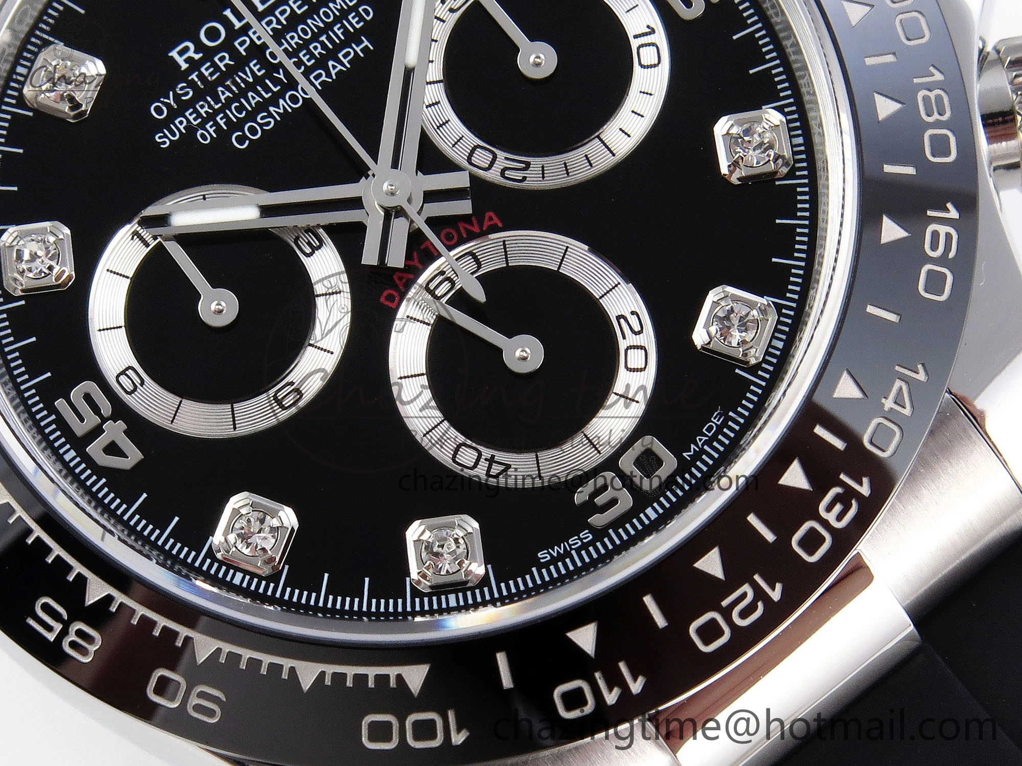 DAYTONA 116519 APSF 1:1 BEST EDITION BLACK DIAMONDS DIAL ON OYSTERFLEX RUBBER STRAP SH Seasonal 1777