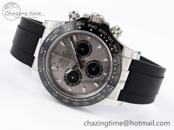 FreshLook DAYTONA 116519 APSF 1:1 BEST EDITION GRAY DIAL ON OYSTERFLEX RUBBER STRAP SH 1779