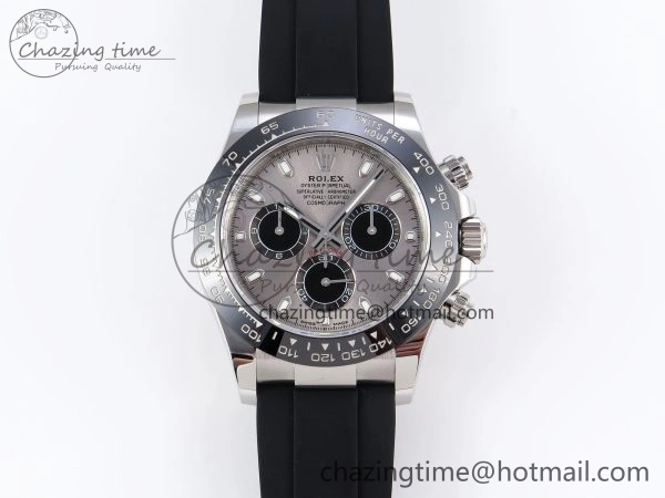 FreshLook DAYTONA 116519 APSF 1:1 BEST EDITION GRAY DIAL ON OYSTERFLEX RUBBER STRAP SH 1779