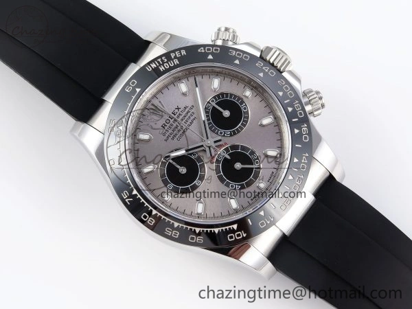 FreshLook DAYTONA 116519 APSF 1:1 BEST EDITION GRAY DIAL ON OYSTERFLEX RUBBER STRAP SH 1779