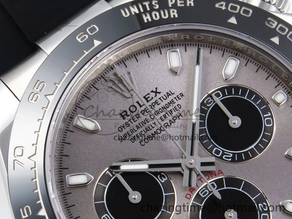 FreshLook DAYTONA 116519 APSF 1:1 BEST EDITION GRAY DIAL ON OYSTERFLEX RUBBER STRAP SH 1779