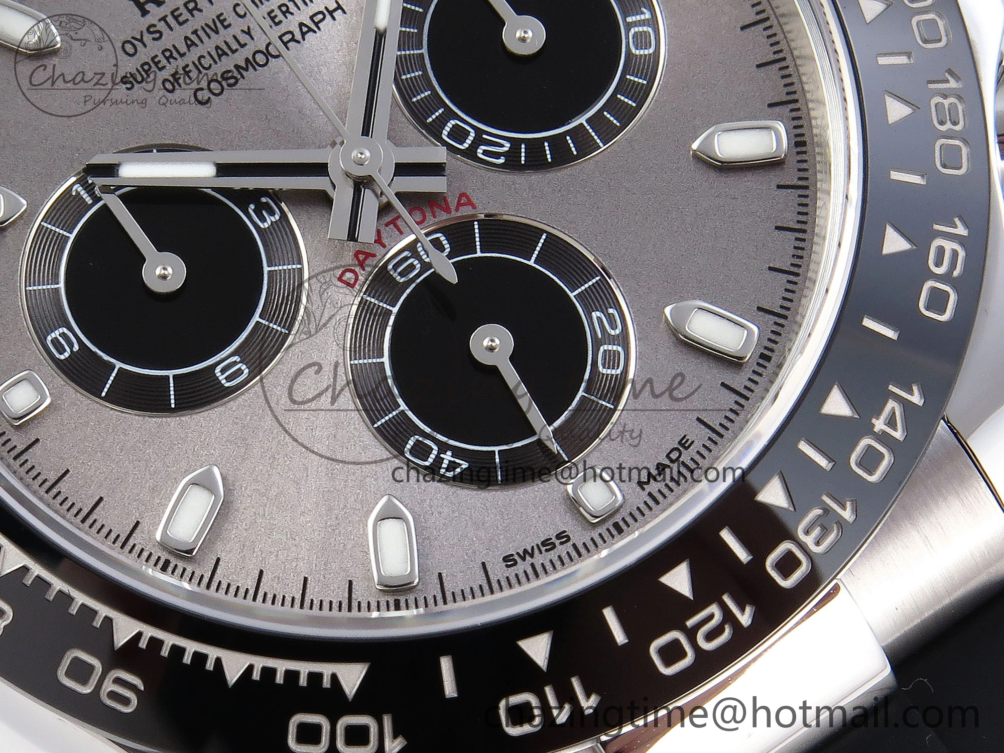 FreshLook DAYTONA 116519 APSF 1:1 BEST EDITION GRAY DIAL ON OYSTERFLEX RUBBER STRAP SH 1779