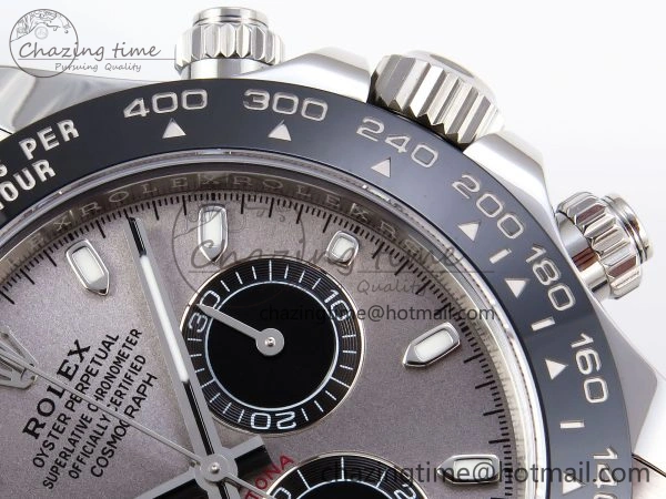 FreshLook DAYTONA 116519 APSF 1:1 BEST EDITION GRAY DIAL ON OYSTERFLEX RUBBER STRAP SH 1779