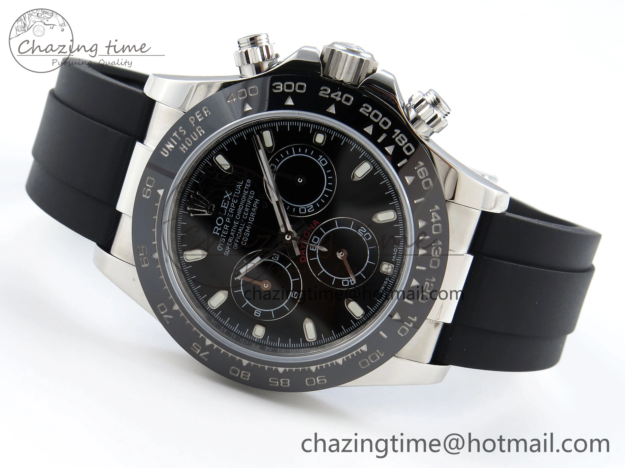 Original DAYTONA 116519 SS OMF BEST EDITION BLACK DIAL ON OYSTERFLEX STRAP A7750 (SLIM MOVEMENT) 1788