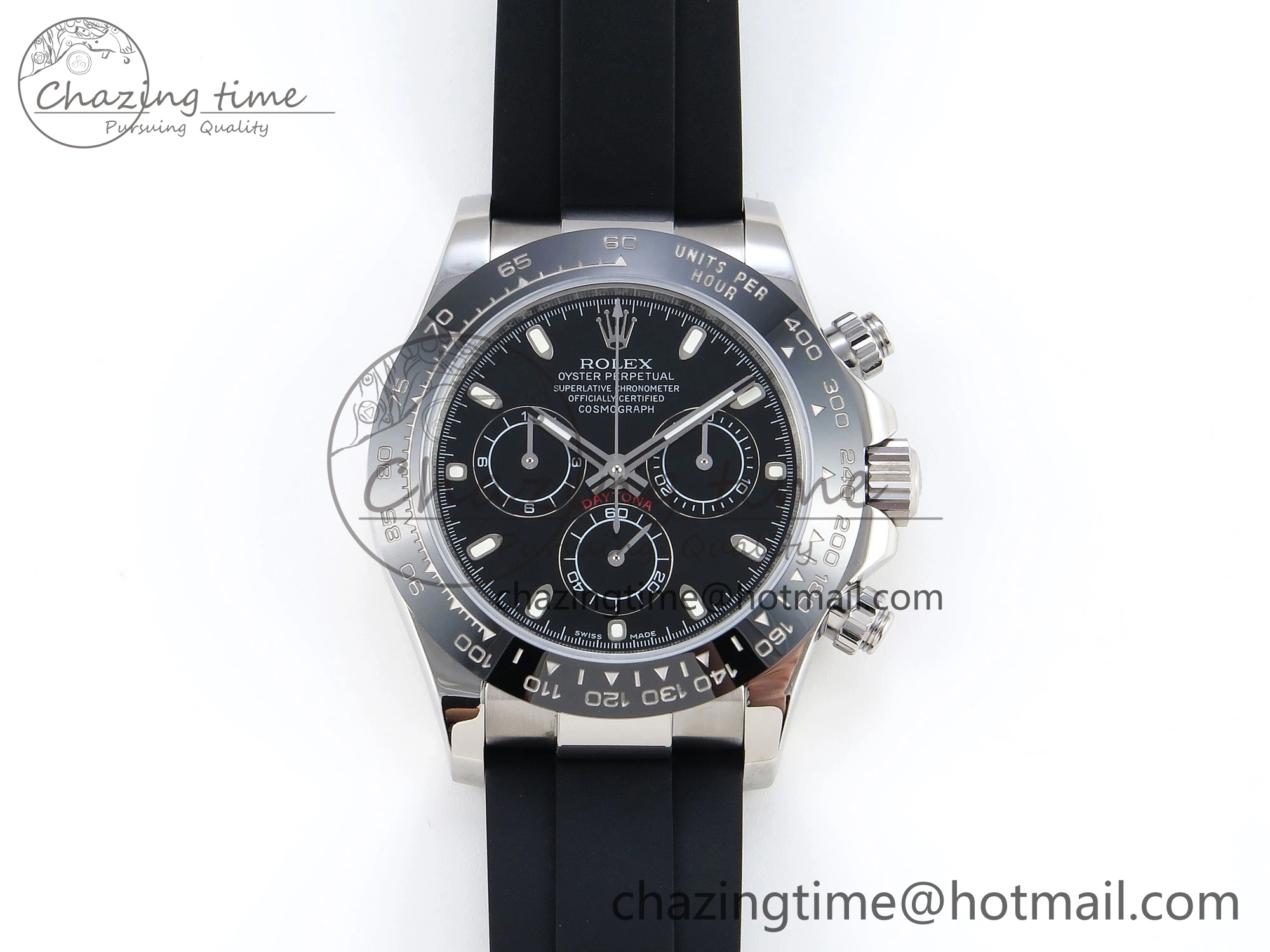 Original DAYTONA 116519 SS OMF BEST EDITION BLACK DIAL ON OYSTERFLEX STRAP A7750 (SLIM MOVEMENT) 1788