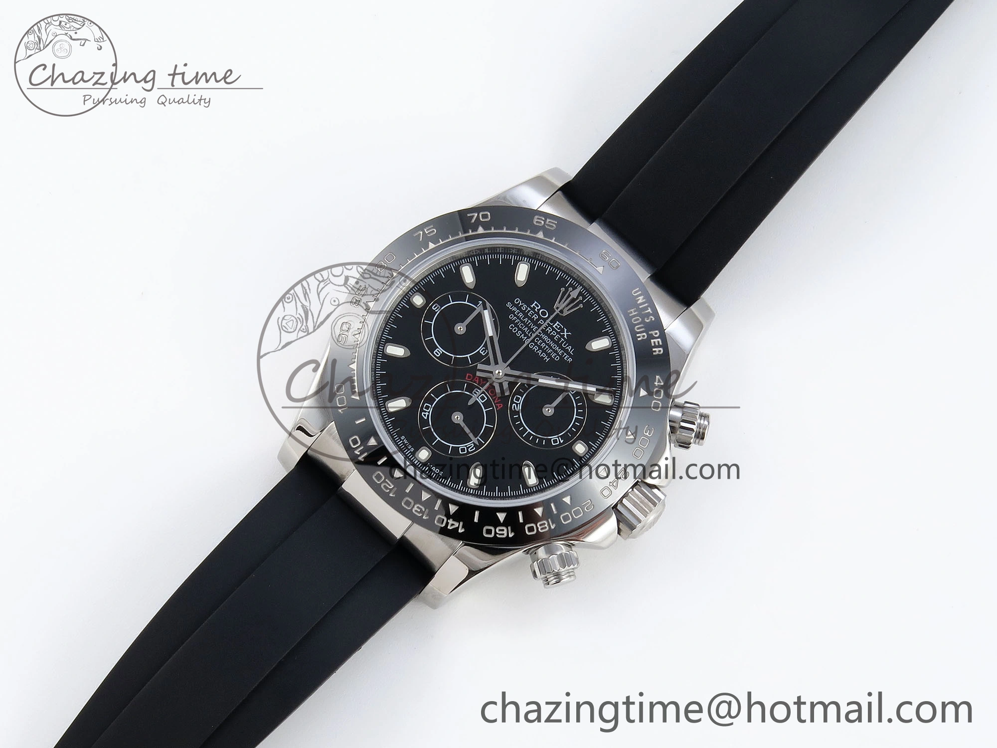 Original DAYTONA 116519 SS OMF BEST EDITION BLACK DIAL ON OYSTERFLEX STRAP A7750 (SLIM MOVEMENT) 1788