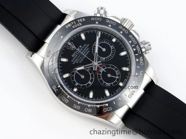 Original DAYTONA 116519 SS OMF BEST EDITION BLACK DIAL ON OYSTERFLEX STRAP A7750 (SLIM MOVEMENT) 1788