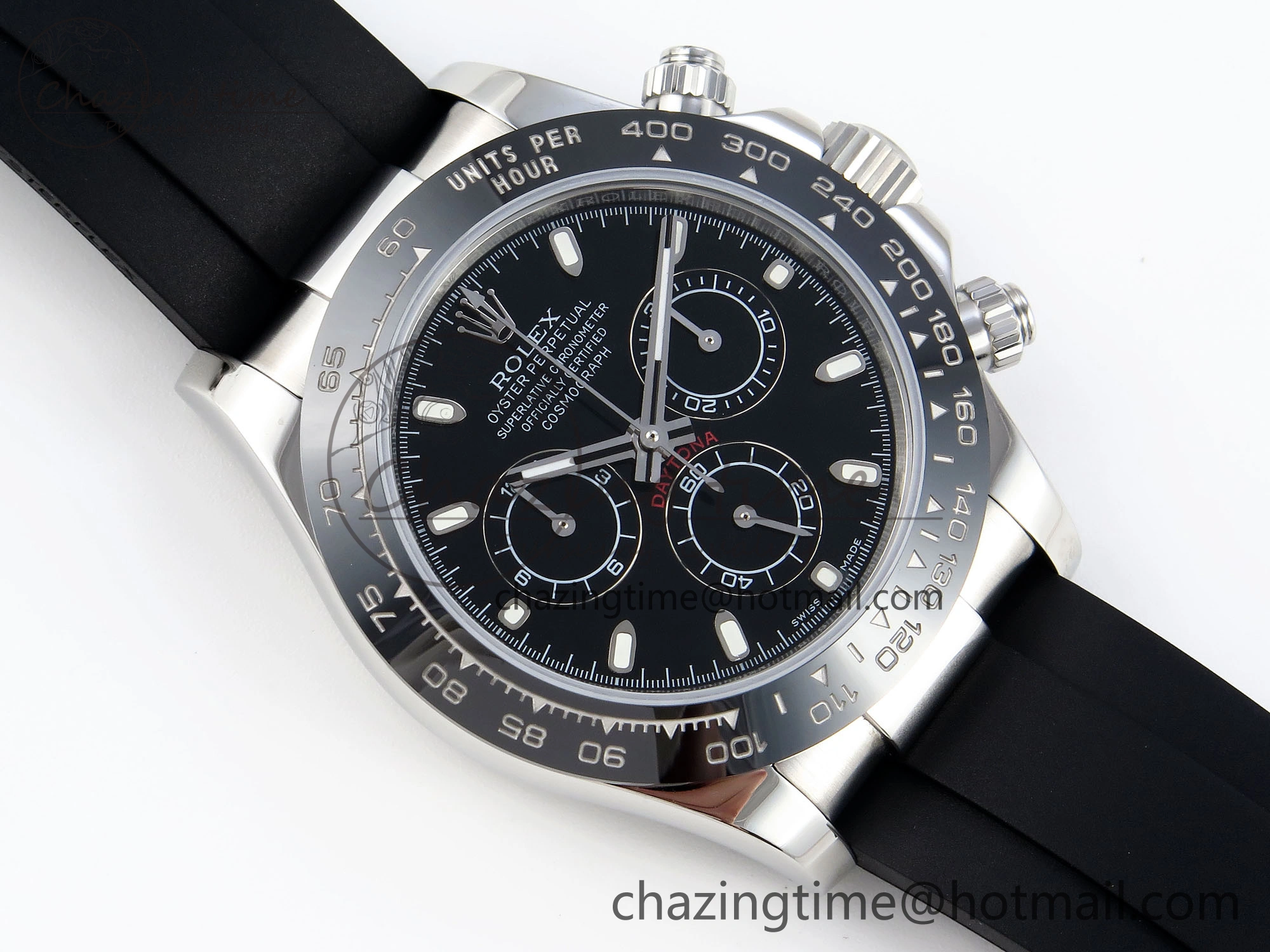 Original DAYTONA 116519 SS OMF BEST EDITION BLACK DIAL ON OYSTERFLEX STRAP A7750 (SLIM MOVEMENT) 1788
