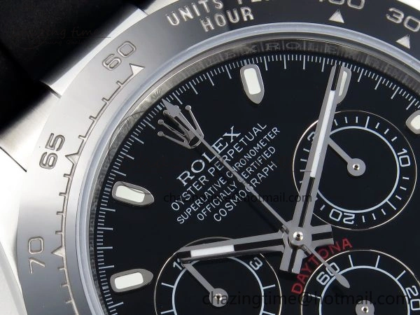 Original DAYTONA 116519 SS OMF BEST EDITION BLACK DIAL ON OYSTERFLEX STRAP A7750 (SLIM MOVEMENT) 1788