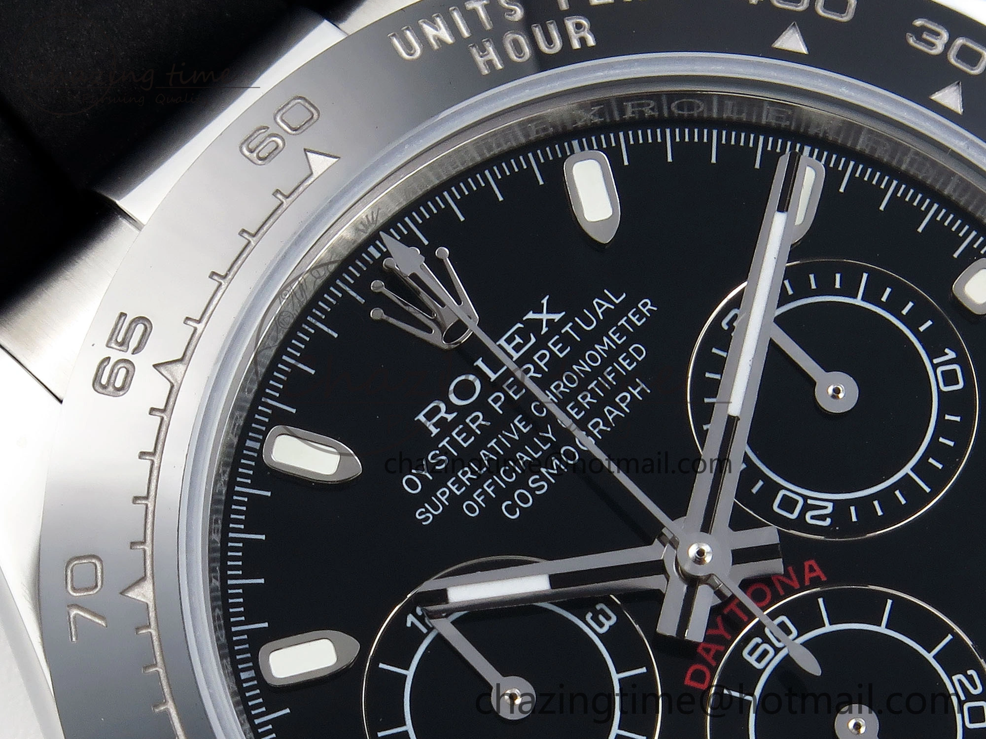 Original DAYTONA 116519 SS OMF BEST EDITION BLACK DIAL ON OYSTERFLEX STRAP A7750 (SLIM MOVEMENT) 1788