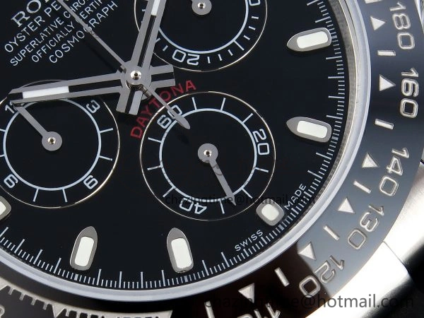 Original DAYTONA 116519 SS OMF BEST EDITION BLACK DIAL ON OYSTERFLEX STRAP A7750 (SLIM MOVEMENT) 1788