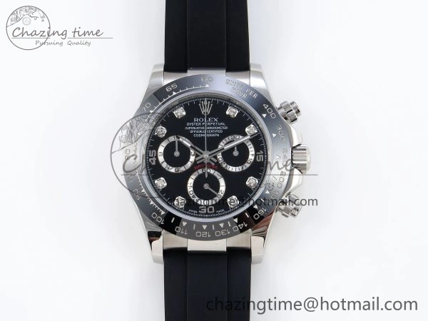 DAYTONA 116519 SS OMF BEST EDITION BLACK DIAMONDS DIAL ON OYSTERFLEX STRAP A7750 (SLIM MOVEMENT) Functional 1792