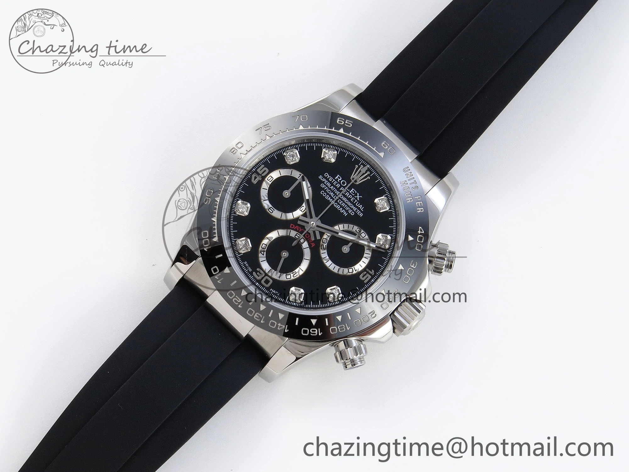 DAYTONA 116519 SS OMF BEST EDITION BLACK DIAMONDS DIAL ON OYSTERFLEX STRAP A7750 (SLIM MOVEMENT) Functional 1792