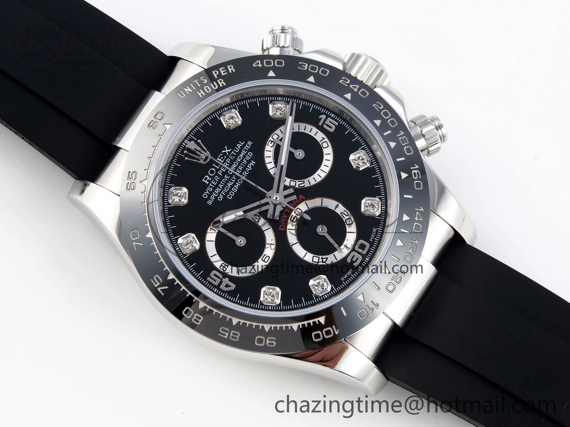 DAYTONA 116519 SS OMF BEST EDITION BLACK DIAMONDS DIAL ON OYSTERFLEX STRAP A7750 (SLIM MOVEMENT) Functional 1792