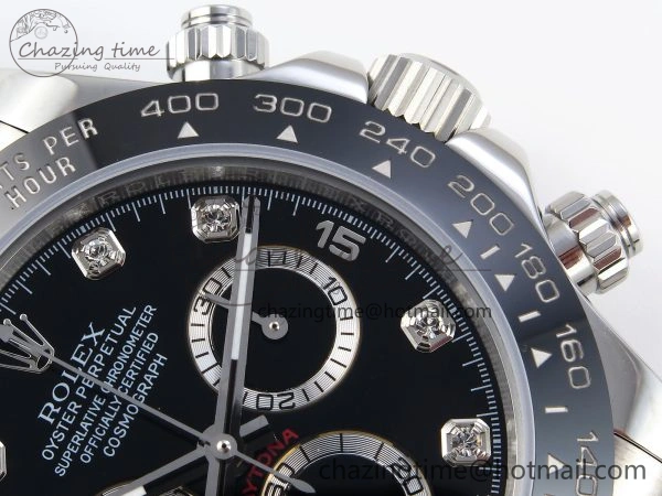 DAYTONA 116519 SS OMF BEST EDITION BLACK DIAMONDS DIAL ON OYSTERFLEX STRAP A7750 (SLIM MOVEMENT) Functional 1792