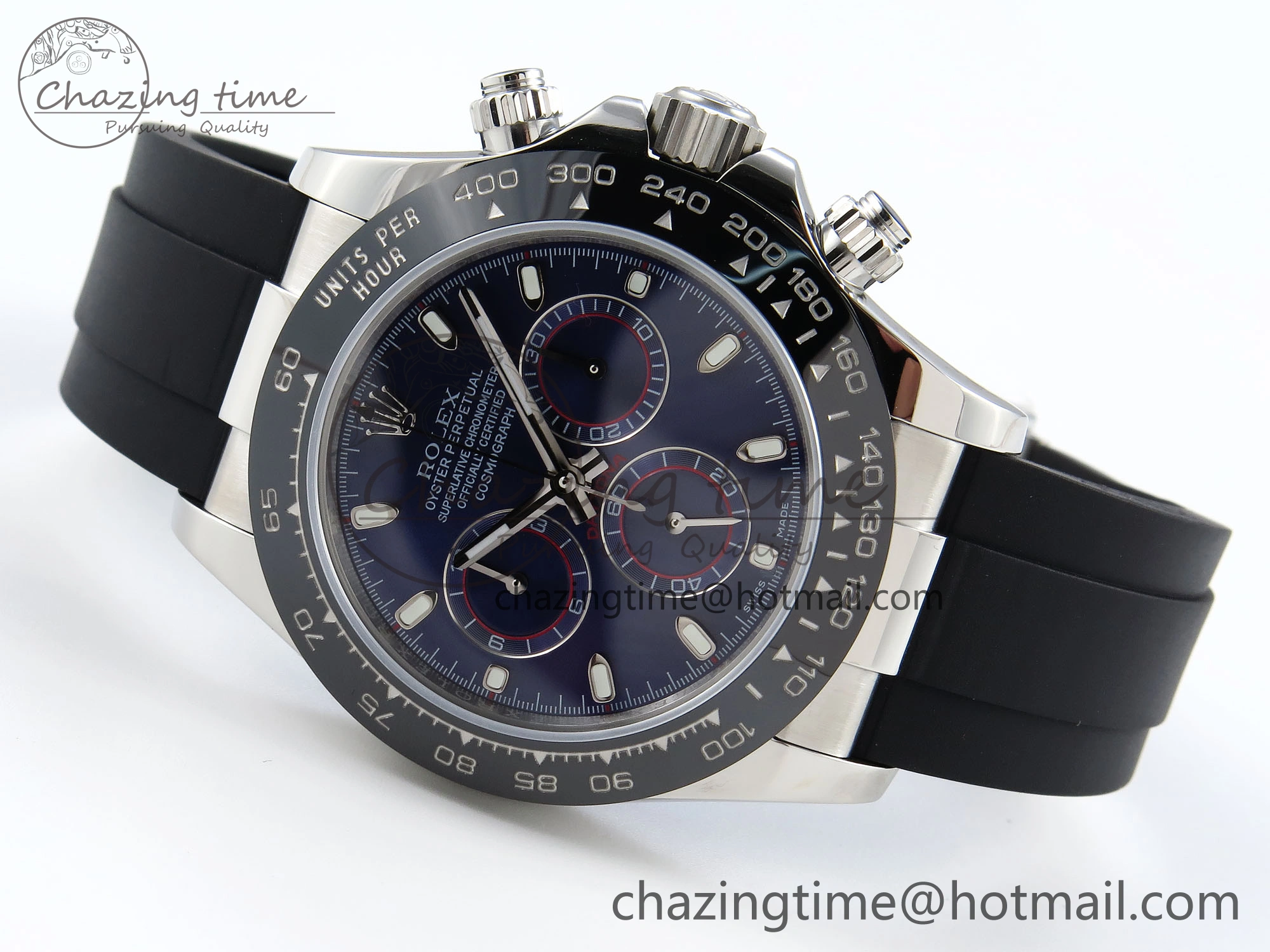Functional DAYTONA 116519 SS OMF BEST EDITION BLUE DIAL ON OYSTERFLEX STRAP A7750 (SLIM MOVEMENT) 1789