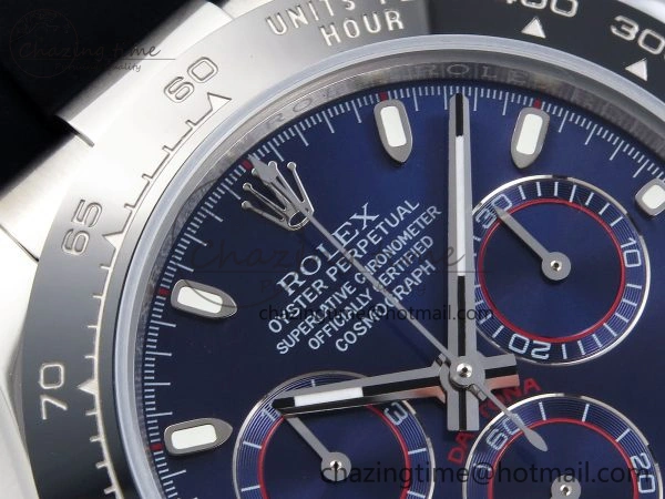 Functional DAYTONA 116519 SS OMF BEST EDITION BLUE DIAL ON OYSTERFLEX STRAP A7750 (SLIM MOVEMENT) 1789