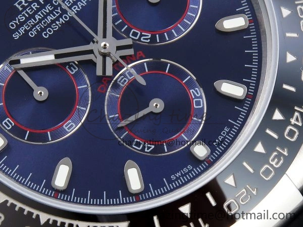 Functional DAYTONA 116519 SS OMF BEST EDITION BLUE DIAL ON OYSTERFLEX STRAP A7750 (SLIM MOVEMENT) 1789