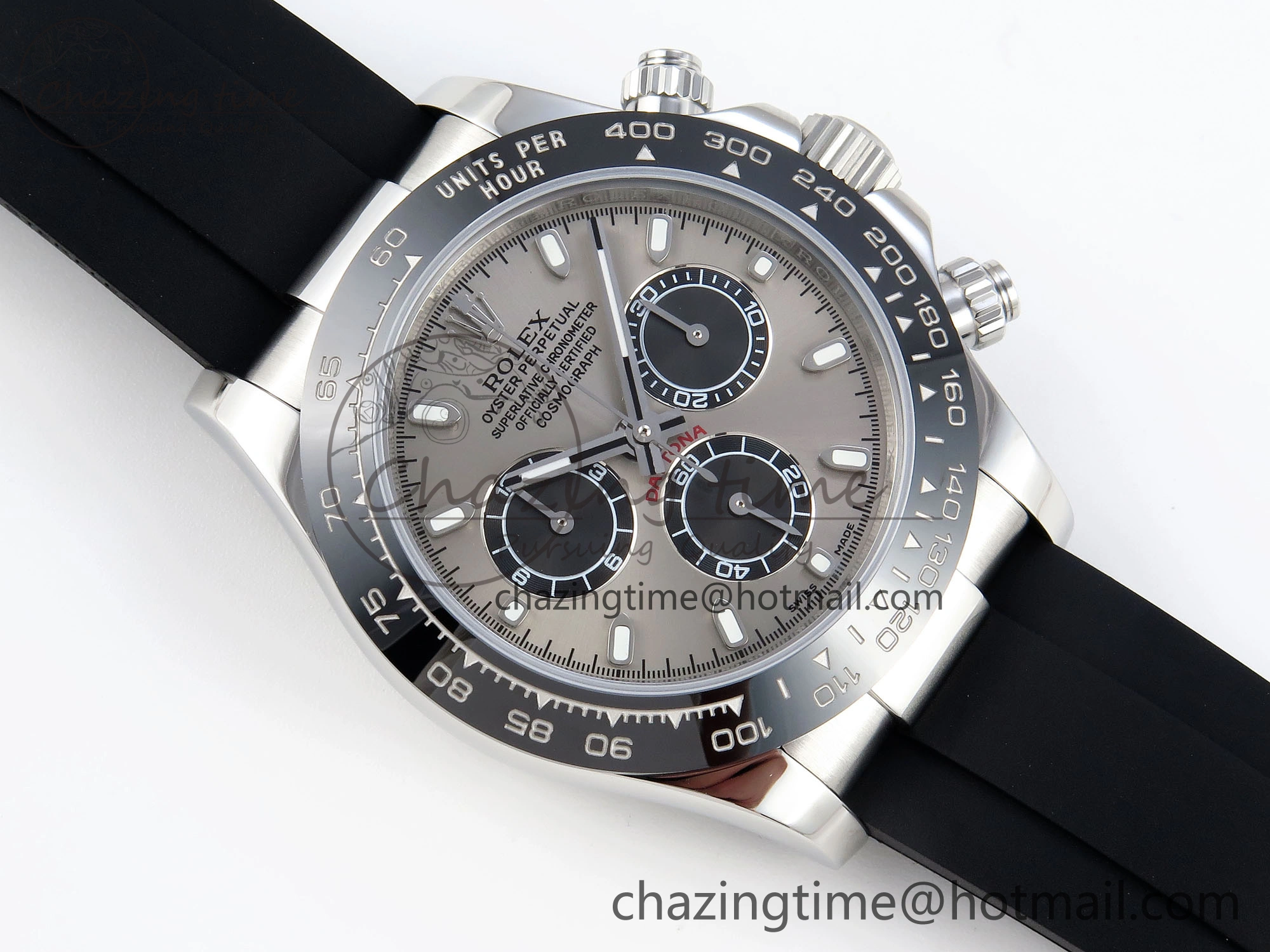 FastDry DAYTONA 116519 SS OMF BEST EDITION GRAY BLACK DIAL ON OYSTERFLEX STRAP A7750 (SLIM MOVEMENT) 1790