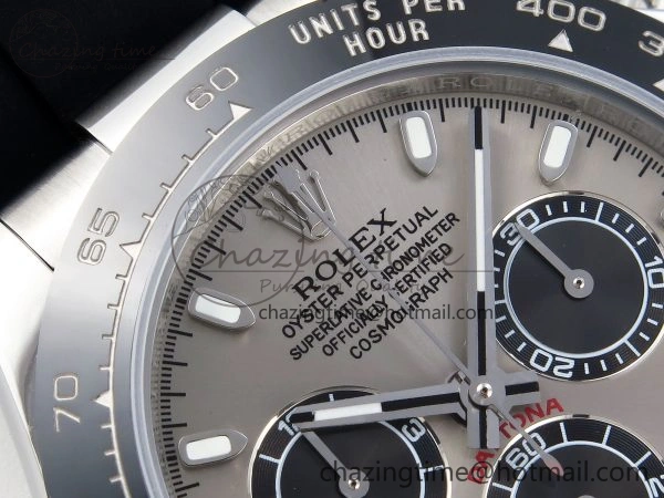 FastDry DAYTONA 116519 SS OMF BEST EDITION GRAY BLACK DIAL ON OYSTERFLEX STRAP A7750 (SLIM MOVEMENT) 1790