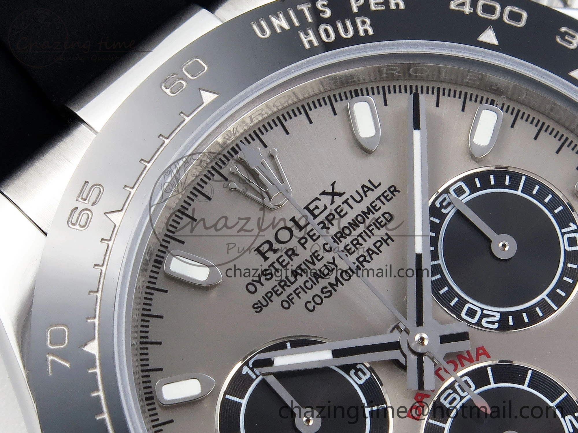 FastDry DAYTONA 116519 SS OMF BEST EDITION GRAY BLACK DIAL ON OYSTERFLEX STRAP A7750 (SLIM MOVEMENT) 1790