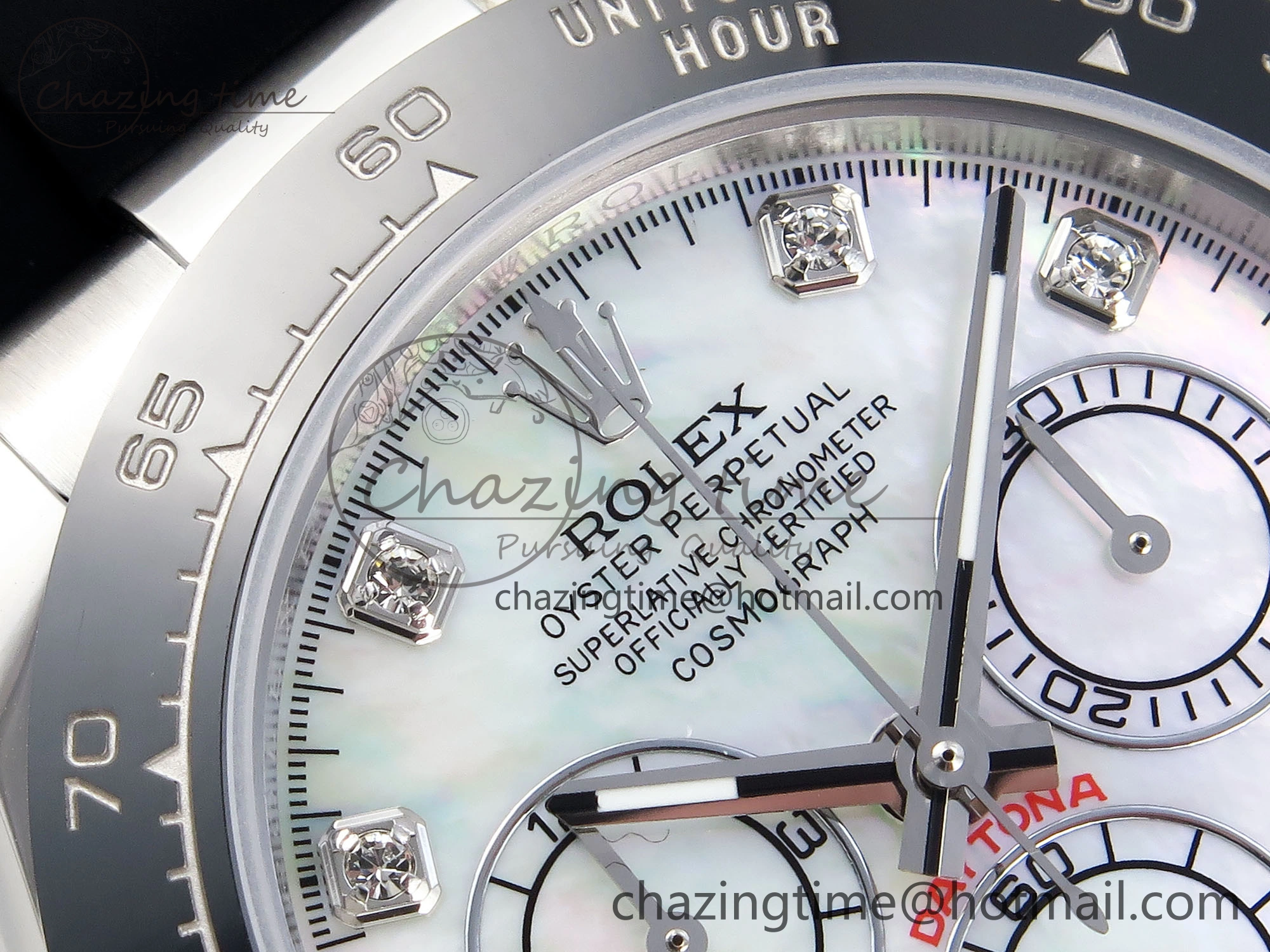DAYTONA 116519 SS OMF BEST EDITION MOP DIAMONDS DIAL ON OYSTERFLEX STRAP A7750 (SLIM MOVEMENT) Durable 1786