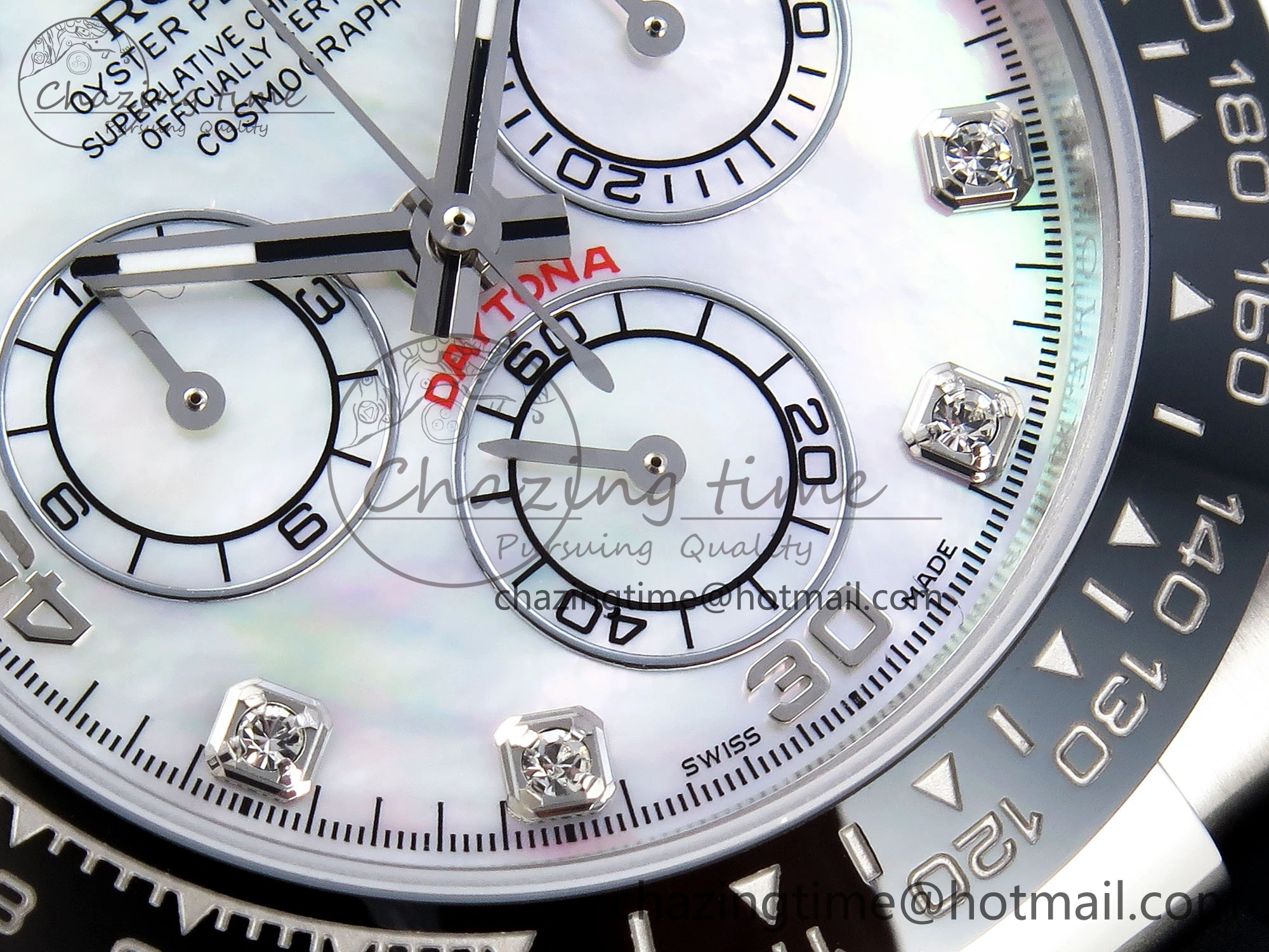 DAYTONA 116519 SS OMF BEST EDITION MOP DIAMONDS DIAL ON OYSTERFLEX STRAP A7750 (SLIM MOVEMENT) Durable 1786