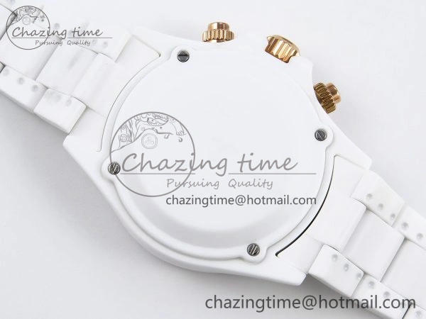 DAYTONA AET WHITE CERAMIC CASE AND BRACELET PINK DIAL NOOB BEST EDITION SA Vibrant 1806