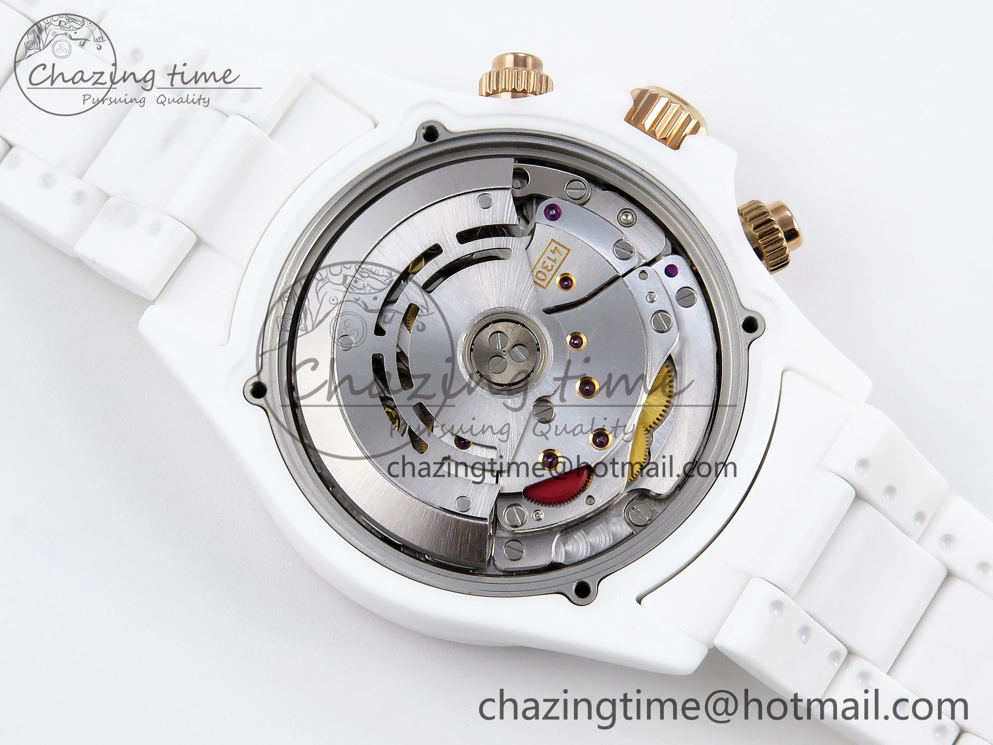 DAYTONA AET WHITE CERAMIC CASE AND BRACELET PINK DIAL NOOB BEST EDITION SA Vibrant 1806