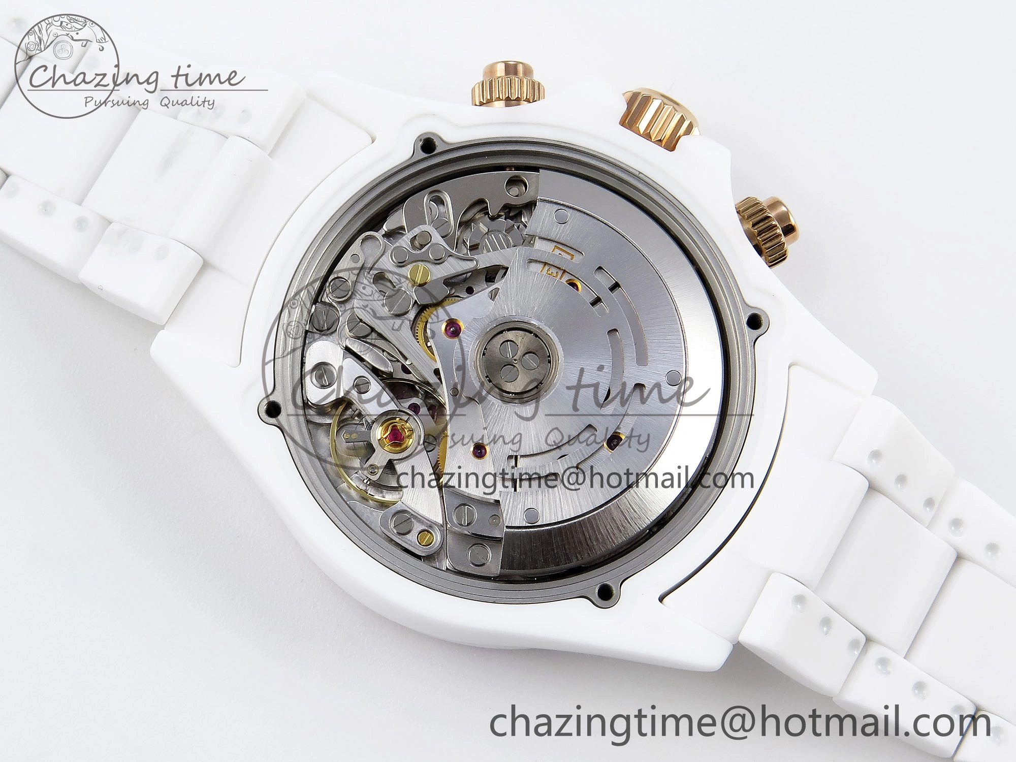 DAYTONA AET WHITE CERAMIC CASE AND BRACELET PINK DIAL NOOB BEST EDITION SA Vibrant 1806