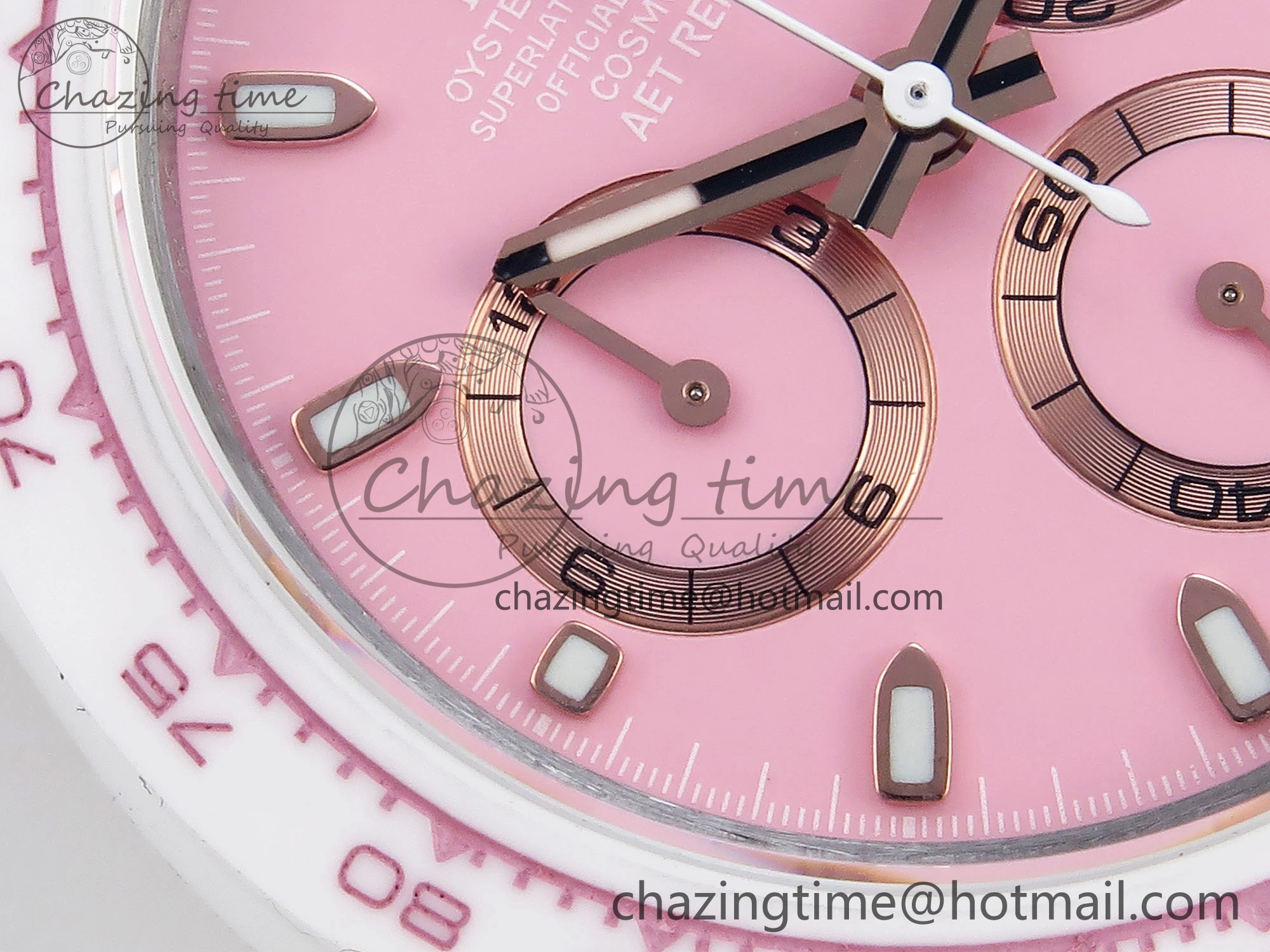 DAYTONA AET WHITE CERAMIC CASE AND BRACELET PINK DIAL NOOB BEST EDITION SA Vibrant 1806