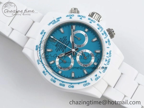 DAYTONA AET WHITE CERAMIC CASE AND BRACELET TIFFANY BLUE DIAL NOOB BEST EDITION SA ZeroBulk 1802