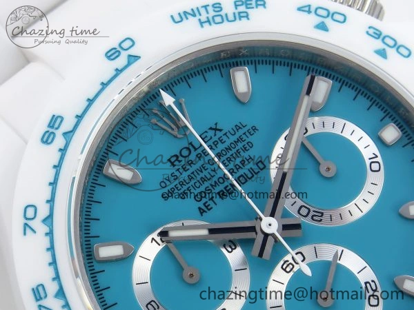 DAYTONA AET WHITE CERAMIC CASE AND BRACELET TIFFANY BLUE DIAL NOOB BEST EDITION SA ZeroBulk 1802
